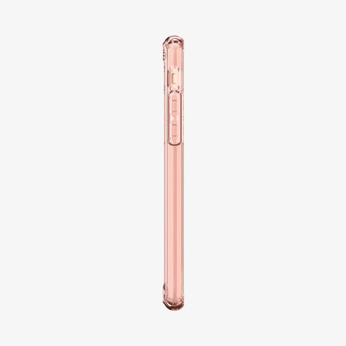 042CS20924 - iPhone SE Ultra Hybrid case in rose crystal showing the back
